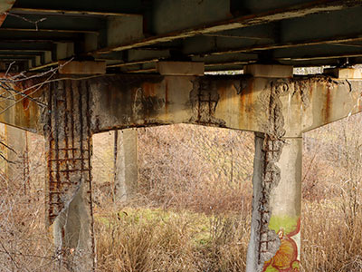 Photo of bridge supports