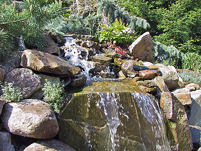 Picture of stream from Sharon's Sensory Garden