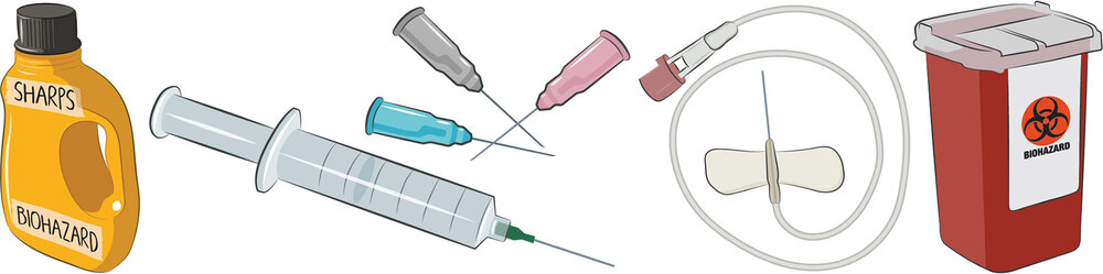 Illustration of Sharps / Syringes