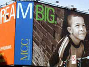 Picture of Dream Big billboard promoting the MCC Damon City Campus.